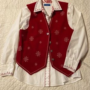 Christmas vest and shirt set.